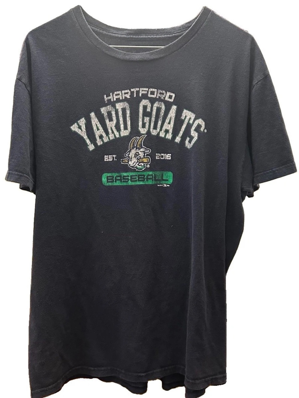 Hartford Yard Goats Baseball T Shirt Men’s Large The Victory MiLB Navy Blue